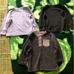 Bundle of toddler boys thermal long sleeve shirts